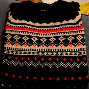 J crew mens patterned navy sweater size large